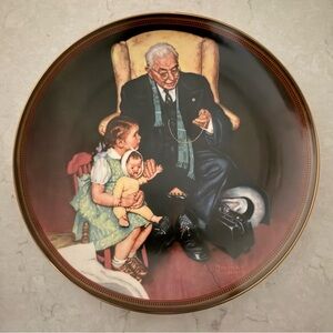 Norman Rockwell Collector Plate - Tender Loving Care - 1988